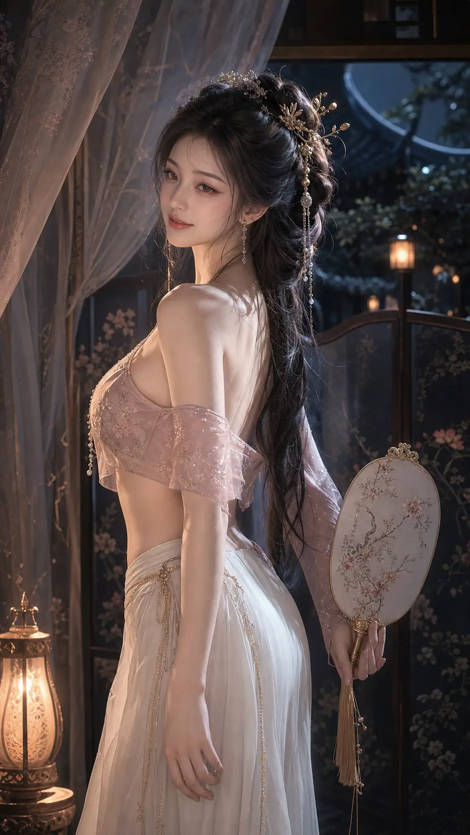 角色海报 唐风宴后纱帐夜庭