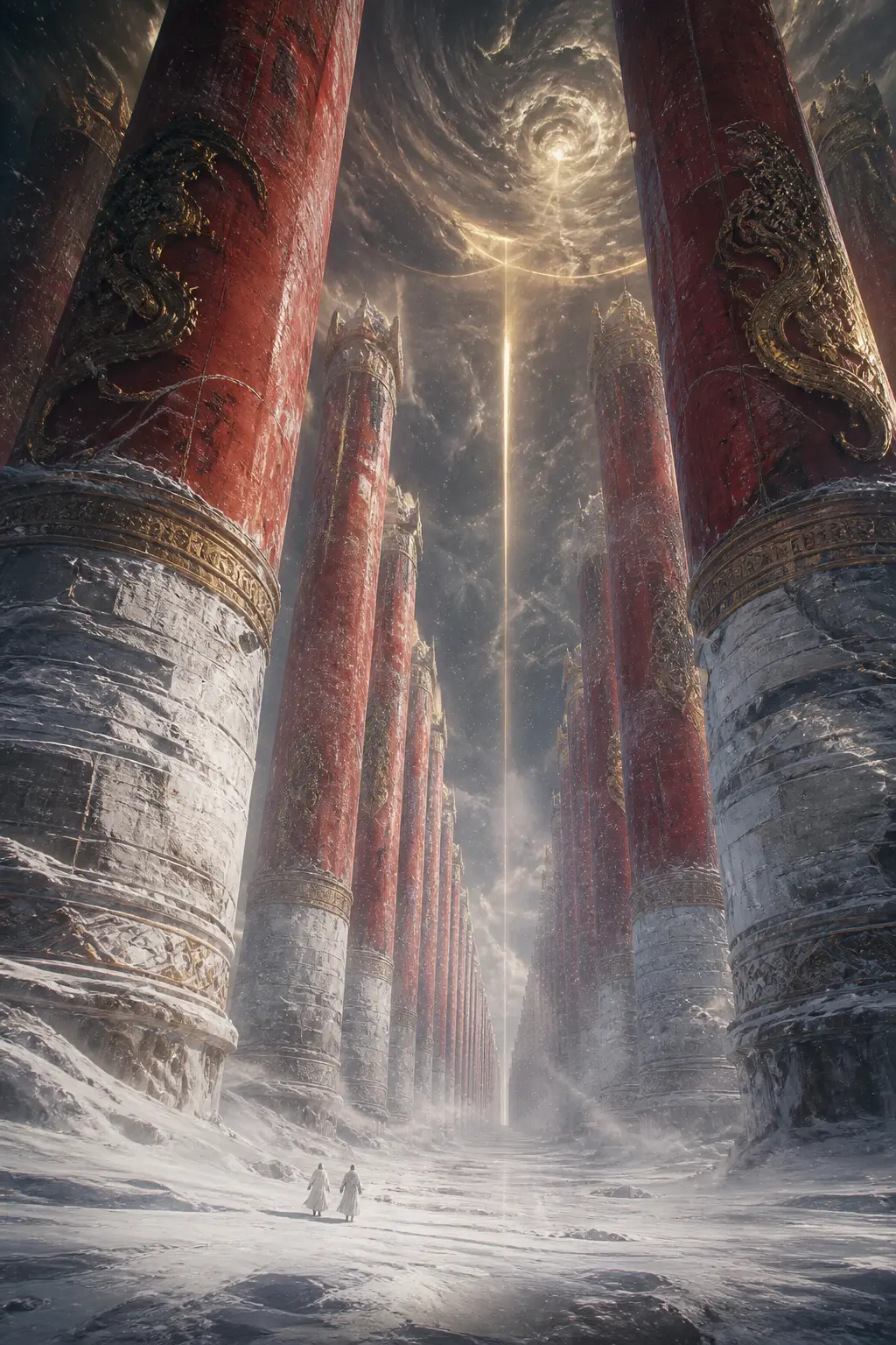 概念艺术 雪原天阙神门