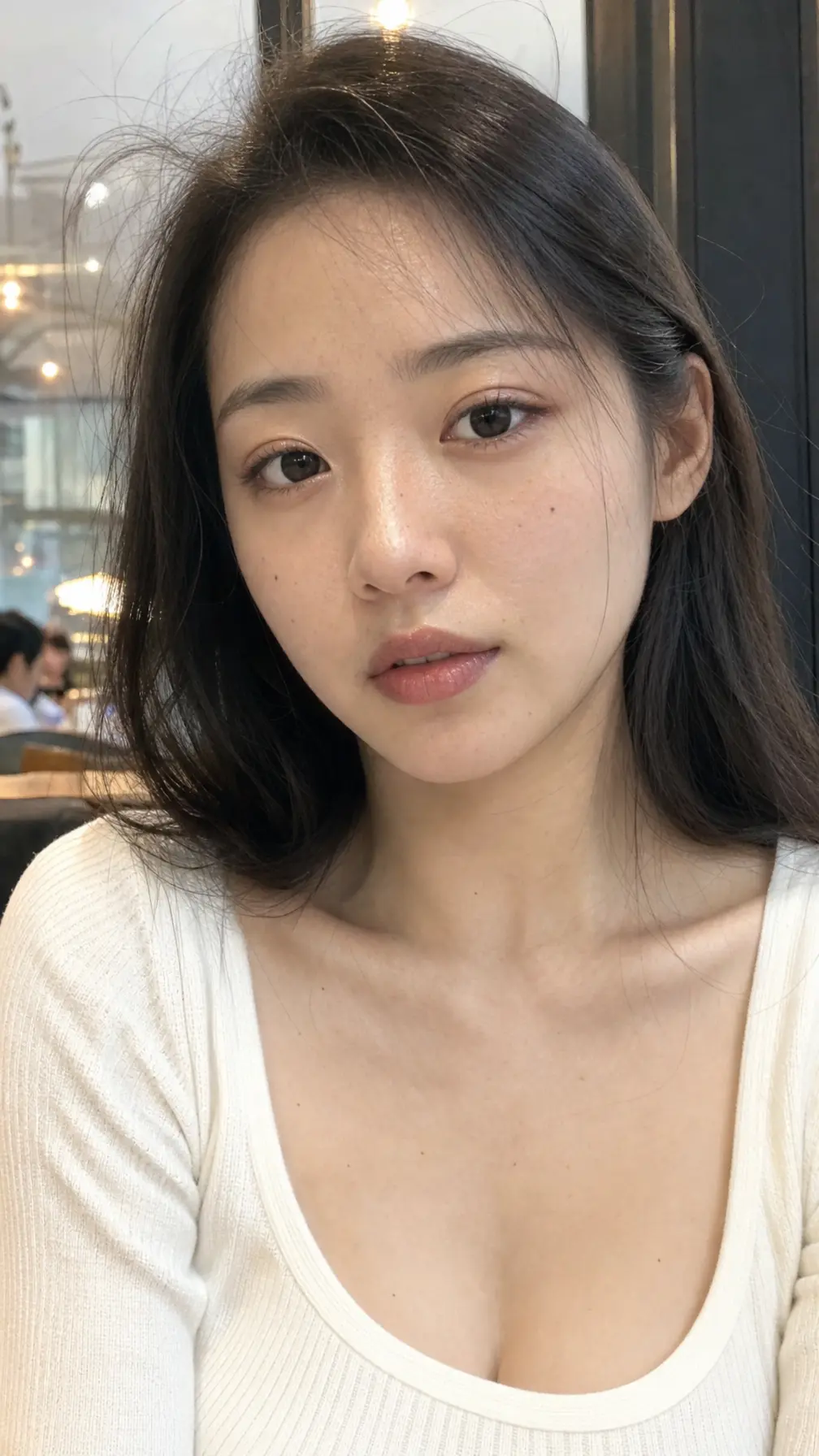 人像摄影 咖啡馆原片肌理