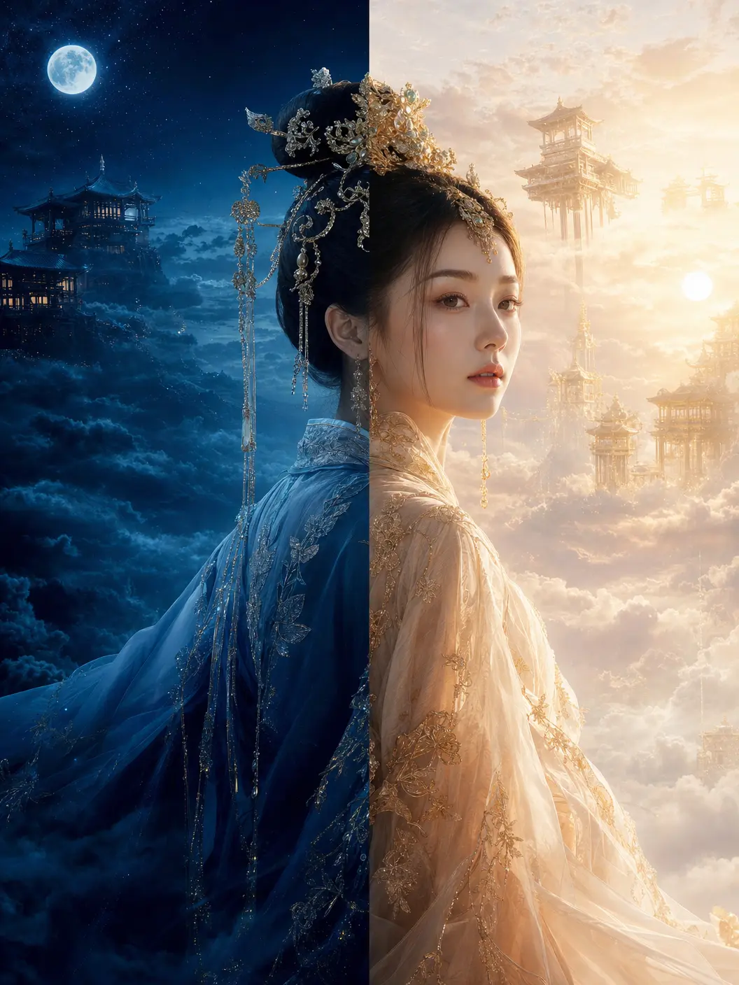人像 云层东方奇幻