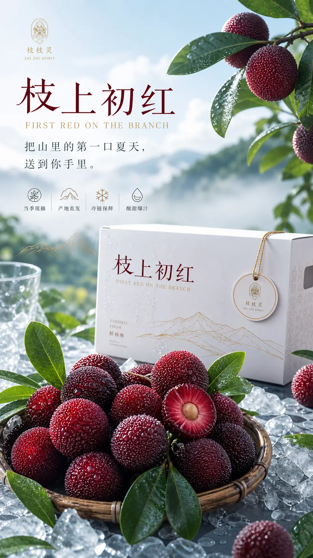 海报 枝上初红鲜杨梅