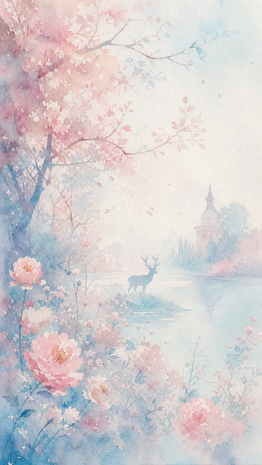 水彩插画 印象派梦境光影