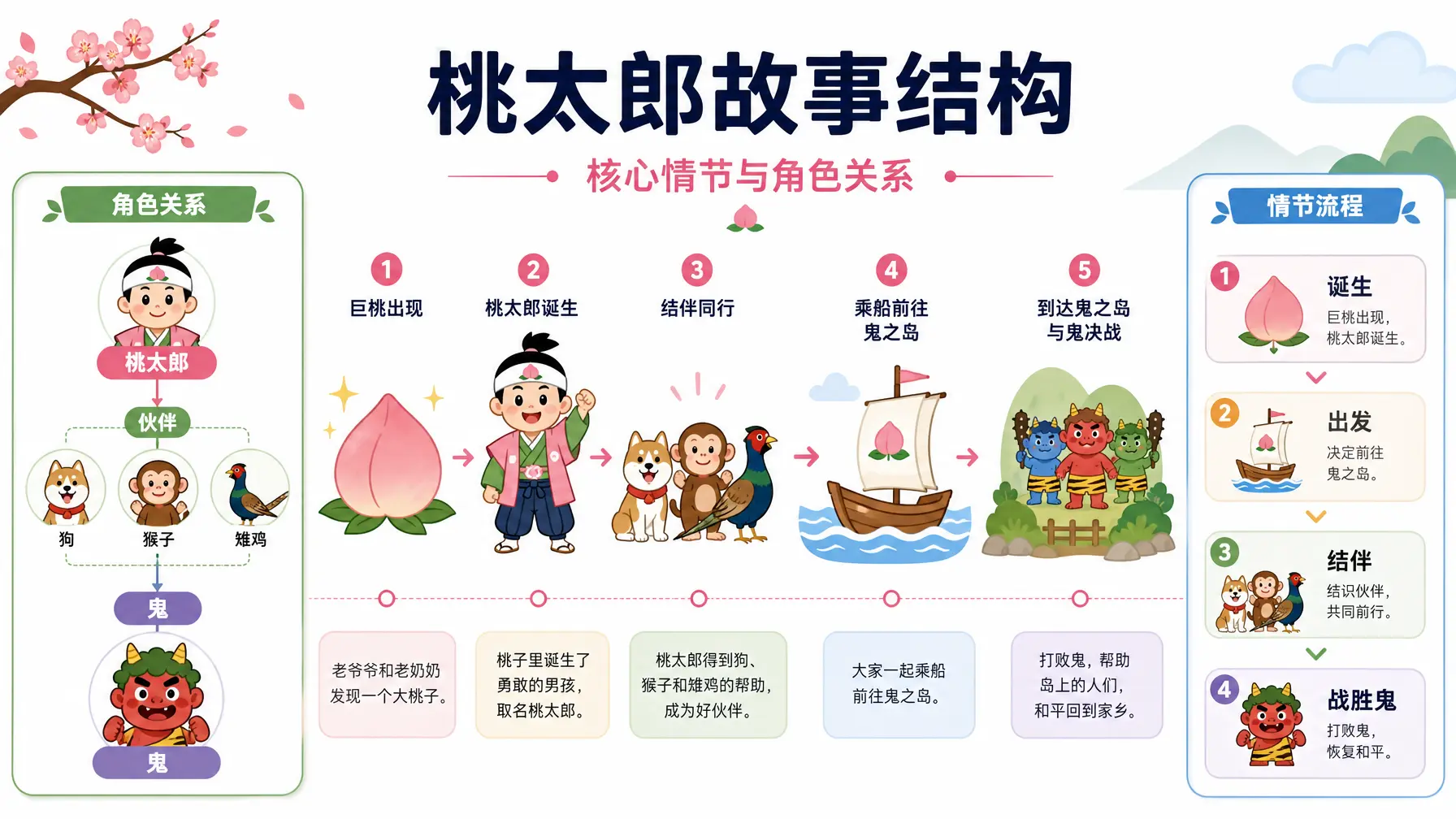 信息图 桃太郎故事