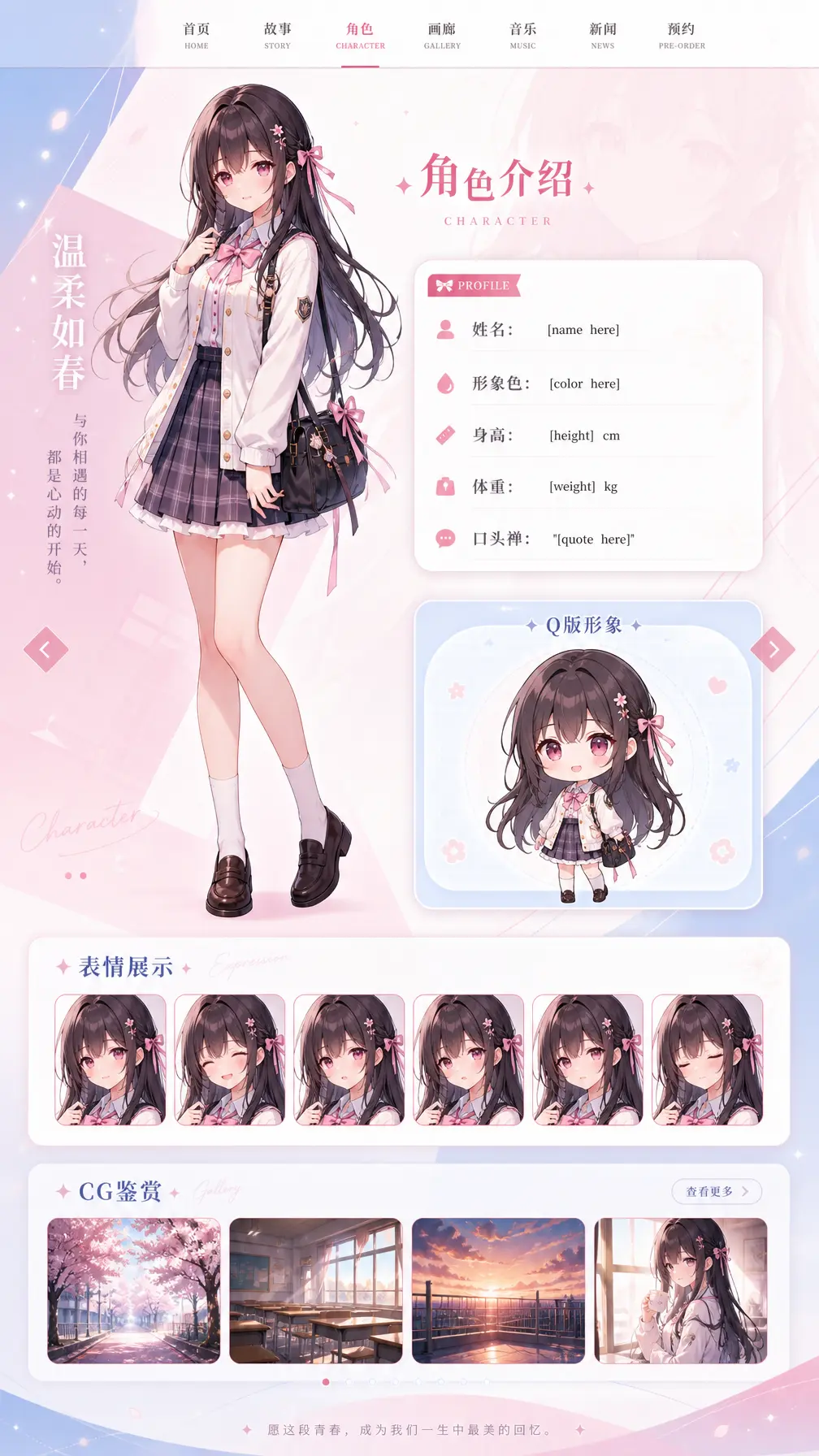 角色立绘 视觉小说表情差分