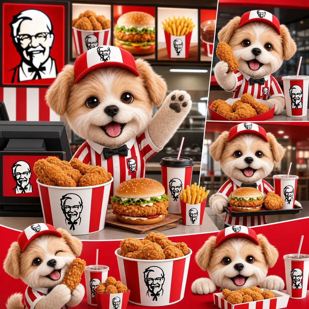 海报 宠物KFC店员