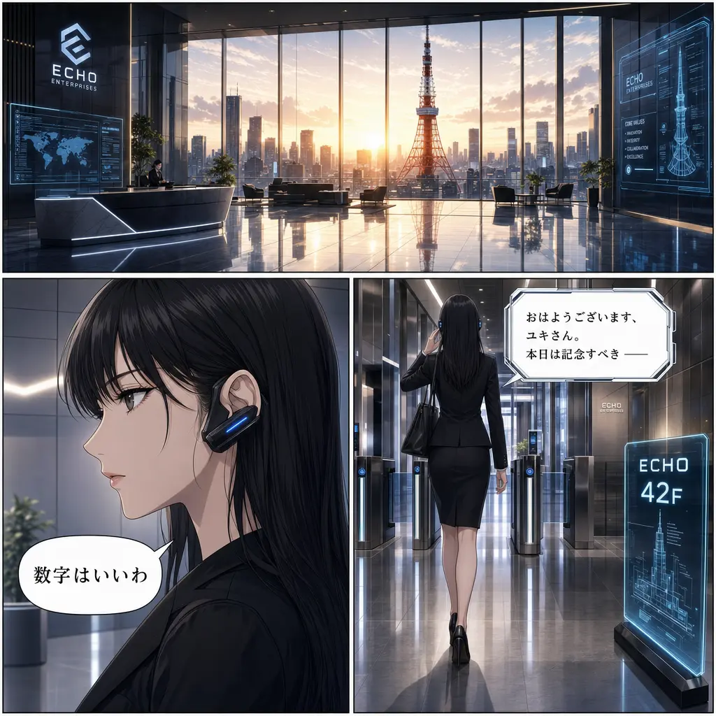 漫画 未来企业大厅蓝光耳机