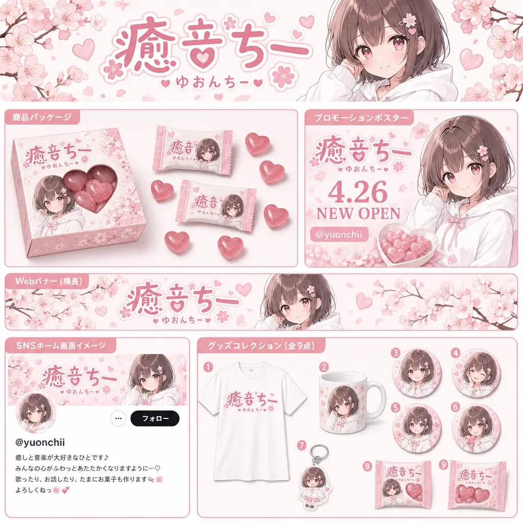 品牌设计 樱花糖果周边