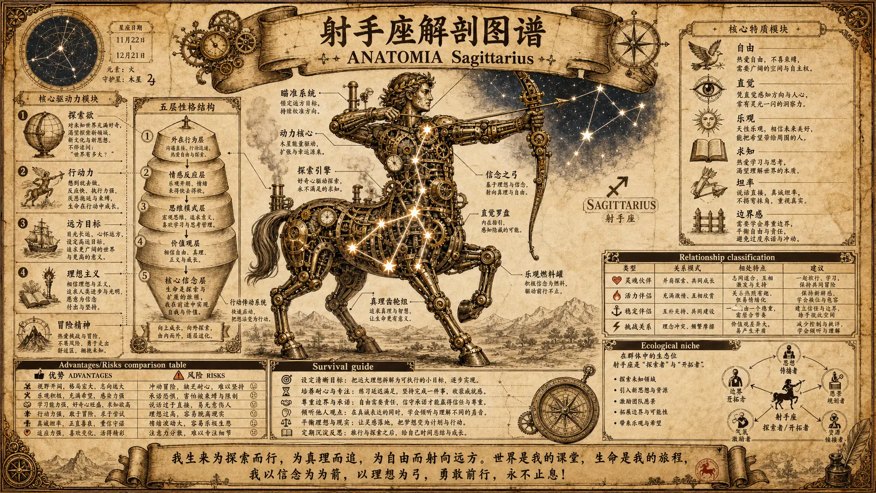 海报 射手座蒸汽朋克解剖