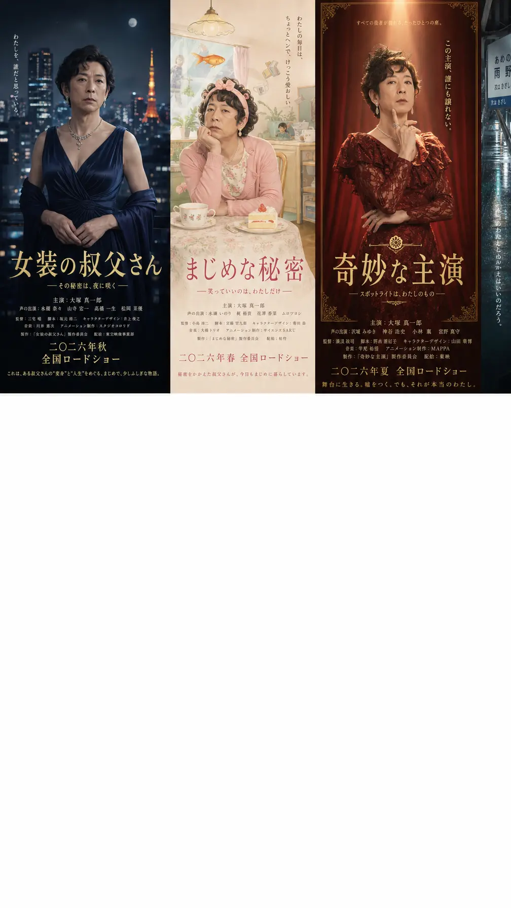 海报 女装大叔超现实