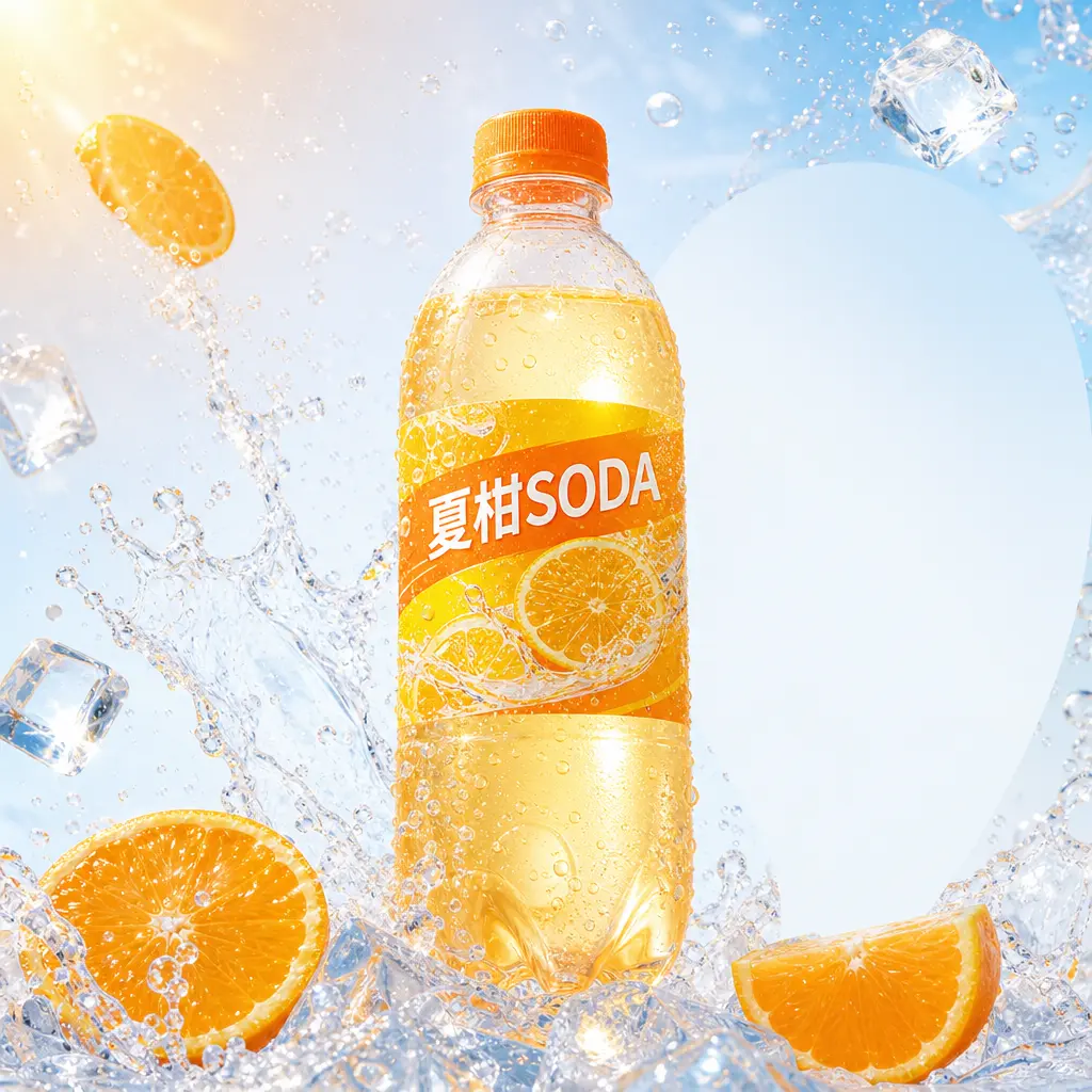 产品摄影 夏柑SODA碳酸饮料