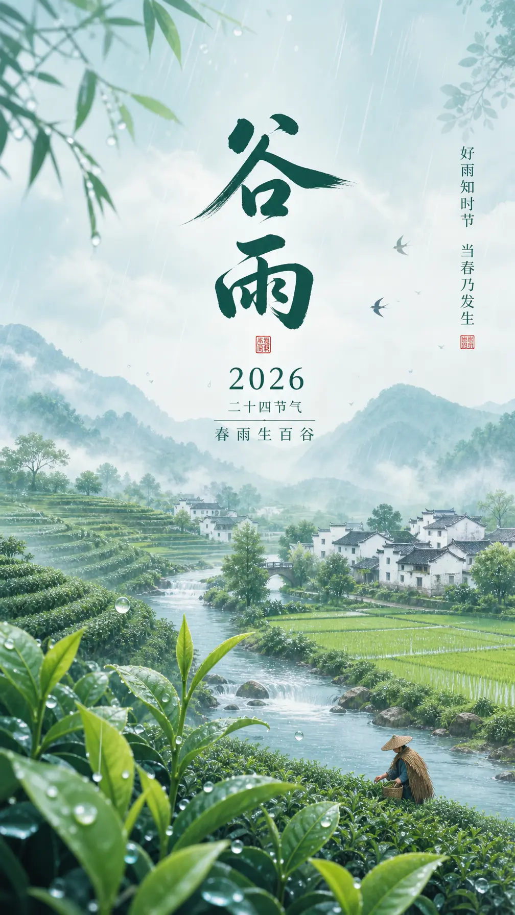海报 2026谷雨节气
