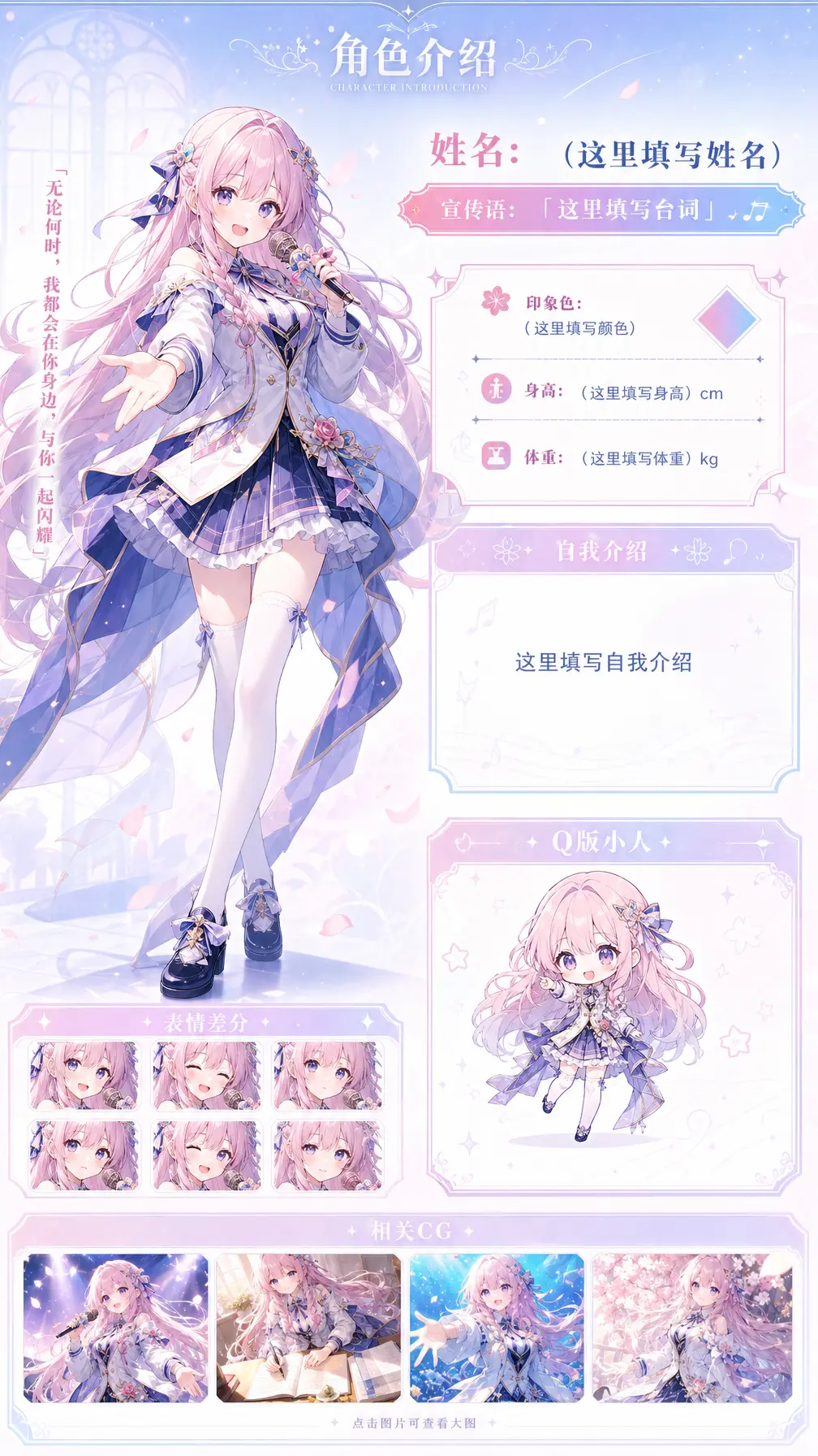 角色介绍页 表情差分