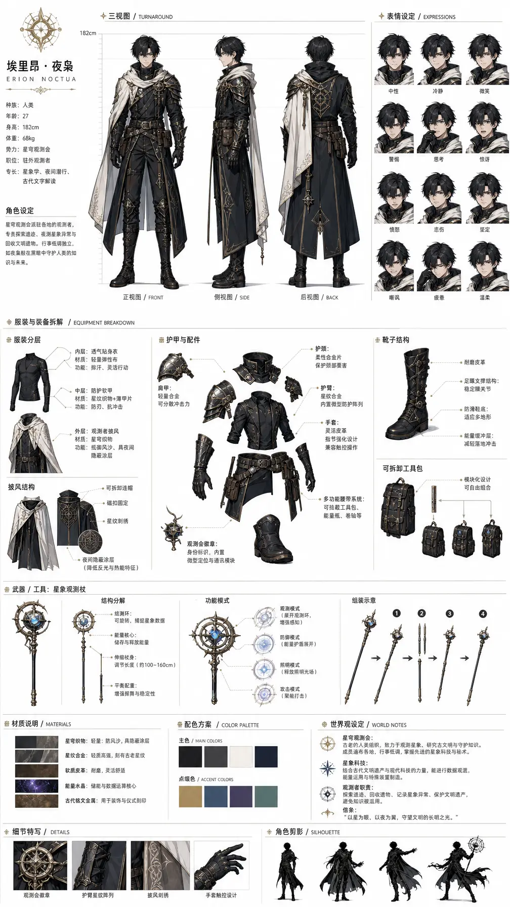 角色设定表 官方三视图