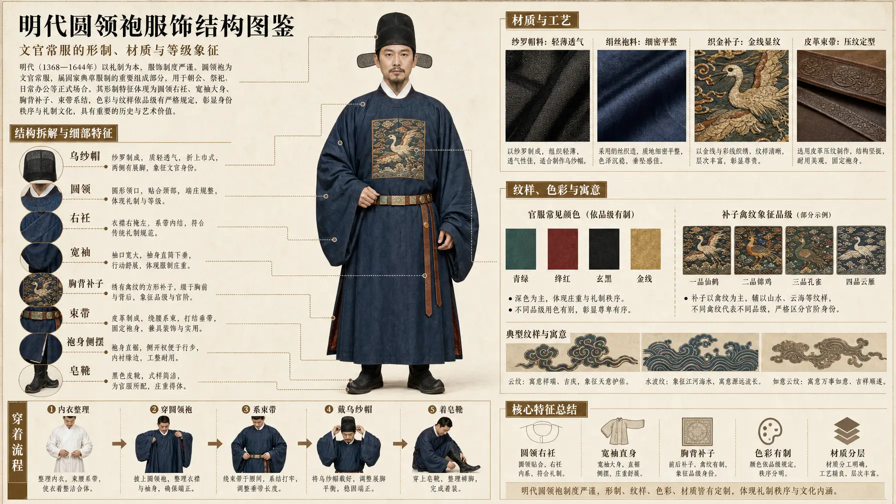 明代凤冠 结构拆解图