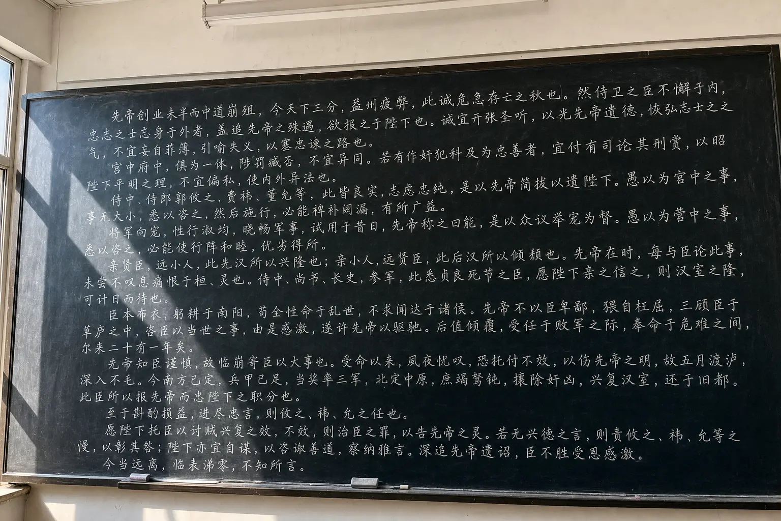 粉笔字 出师表全文