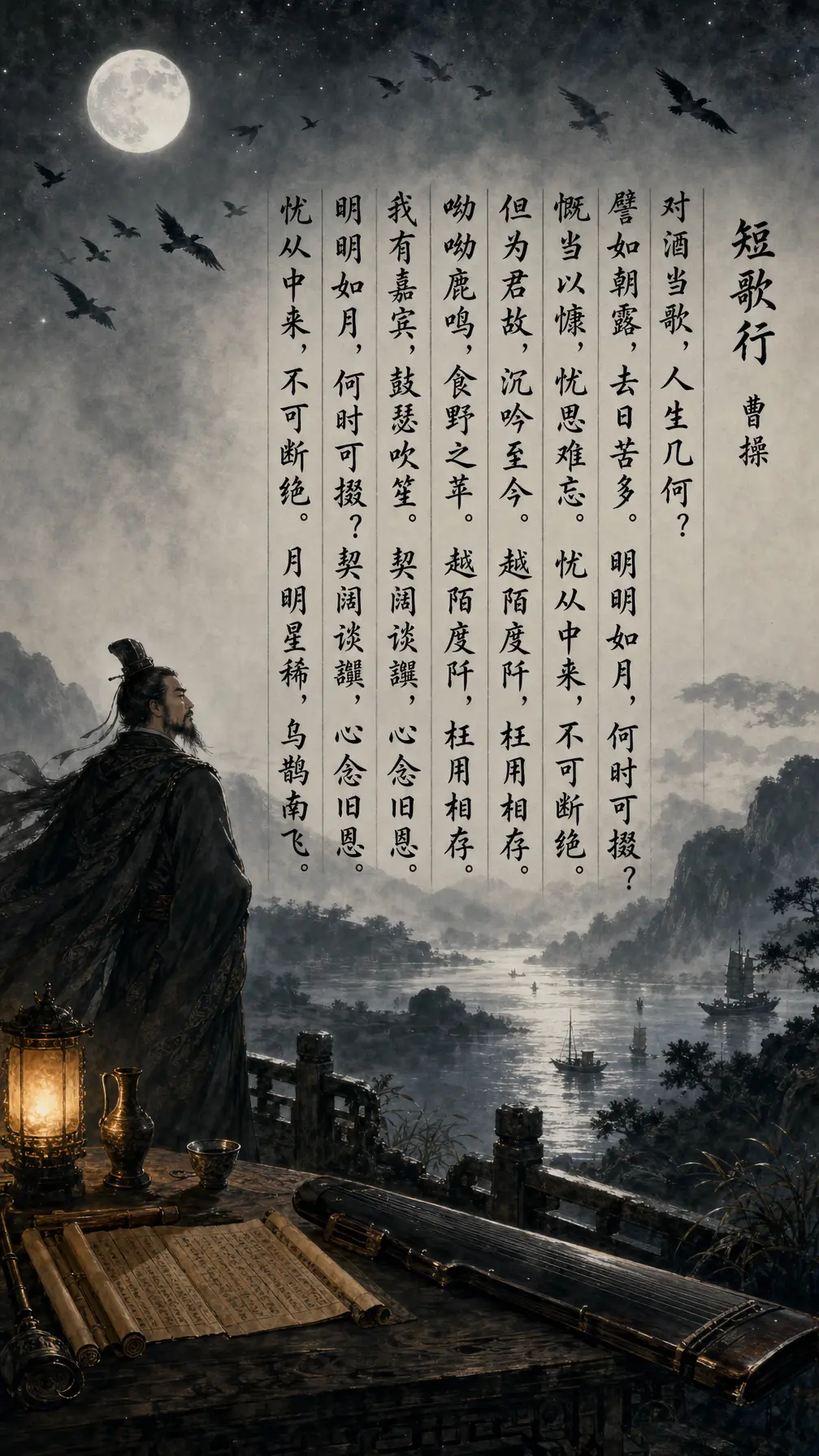 插画 短歌行全文图