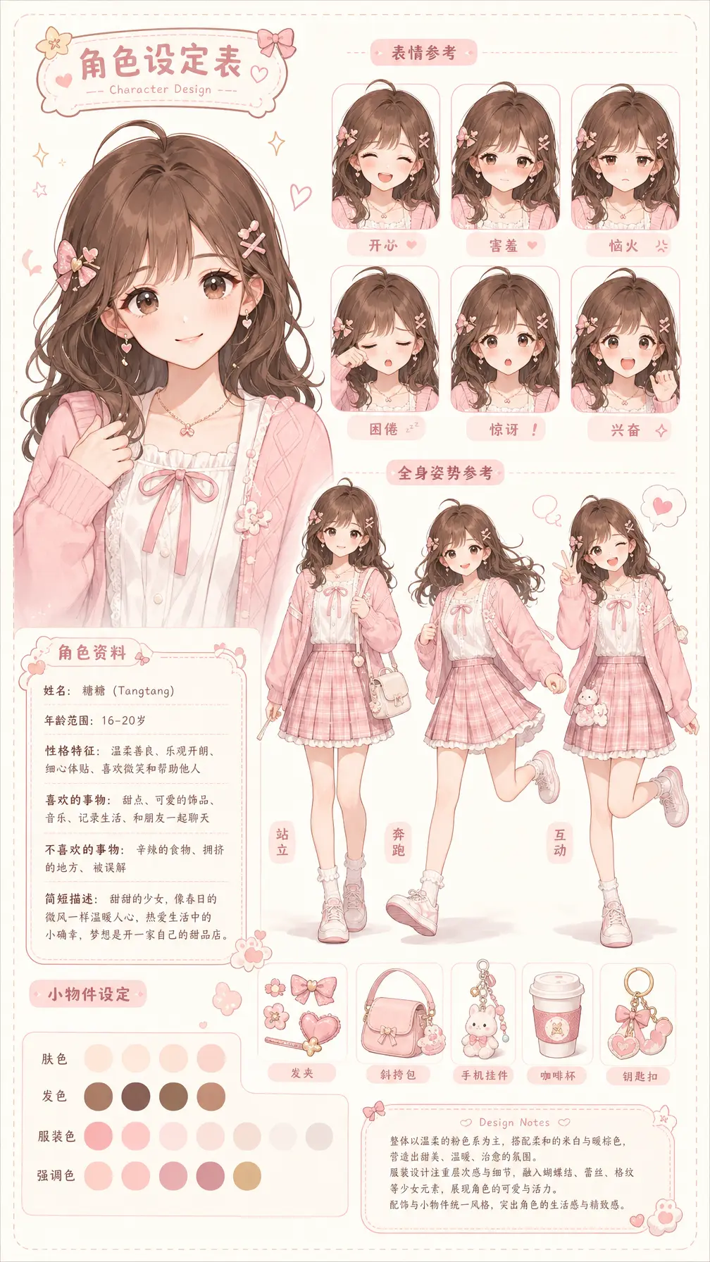 角色设定表 多表情全身姿势