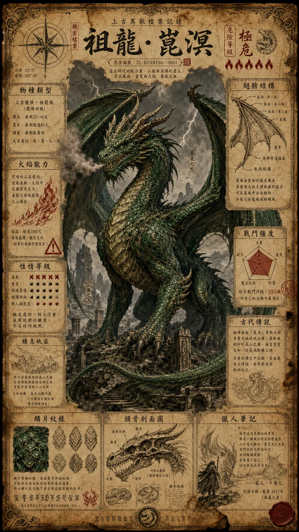 海报 中世纪龙图鉴