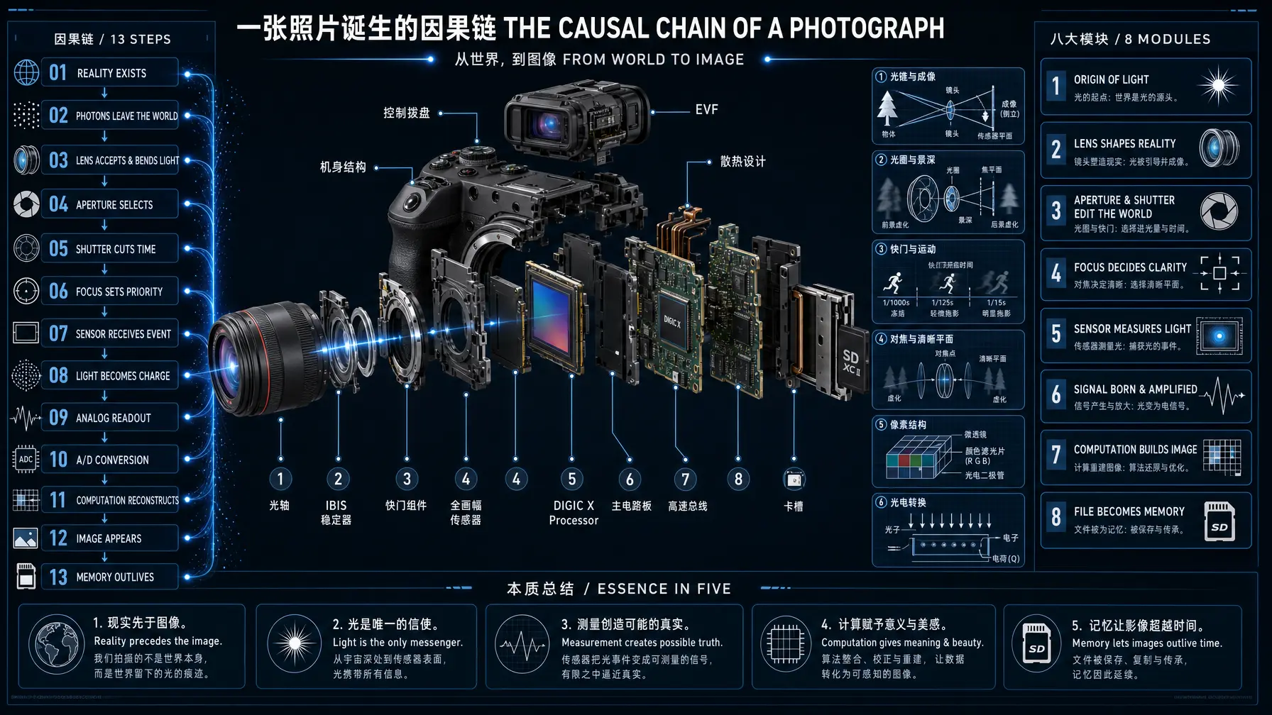 技术信息图 相机成像因果链