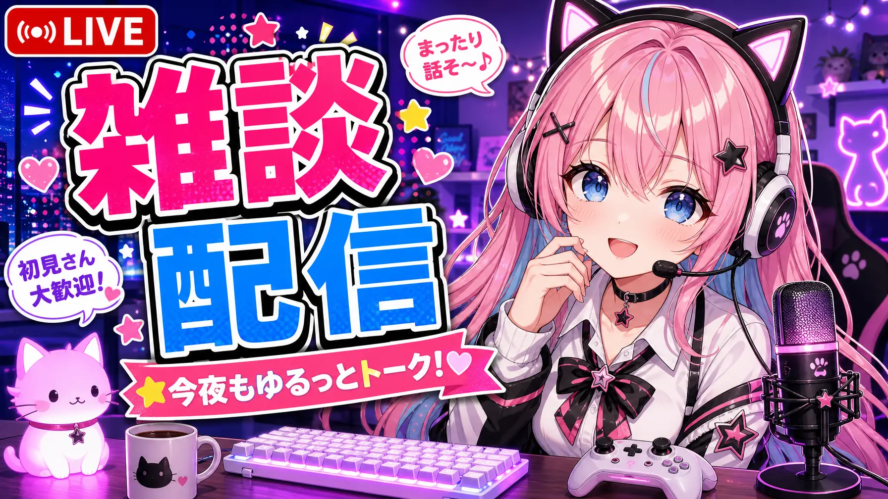 直播封面 猫耳VTuber