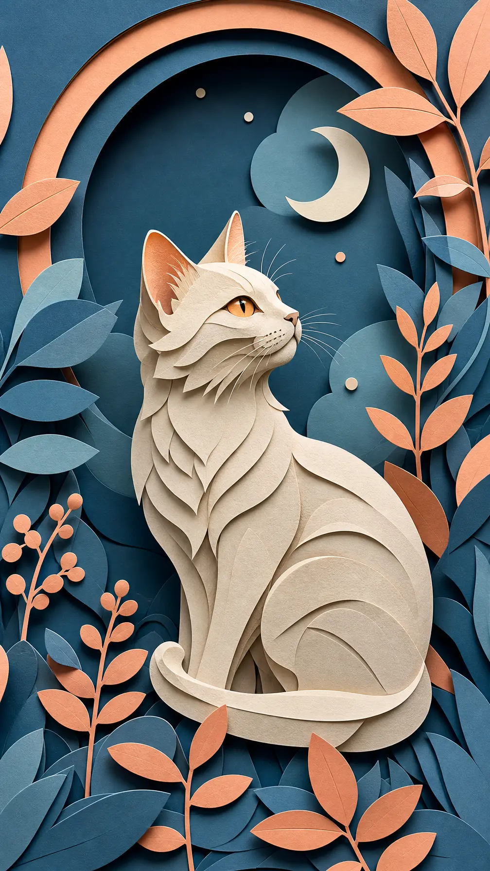 剪纸插画 分层堆叠