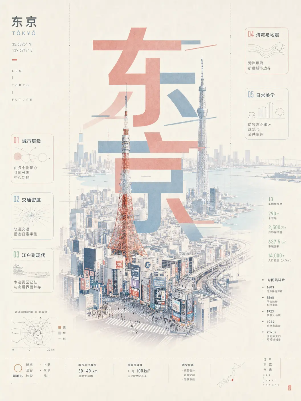 海报 东京中文字解构
