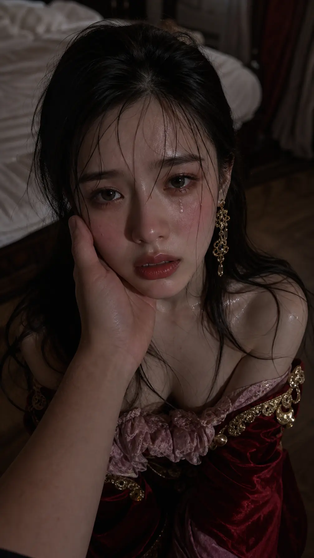 人像摄影 含泪捧脸