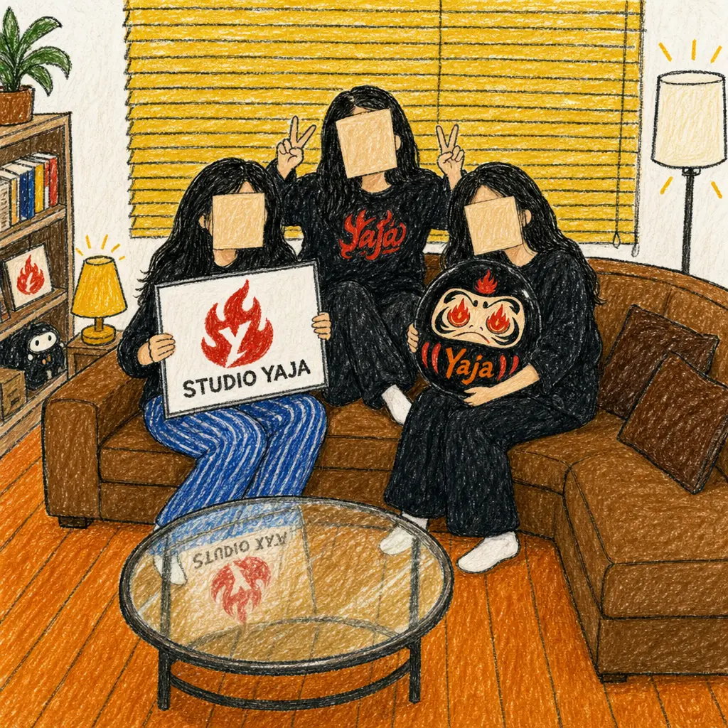 插画 好友沙发与达摩