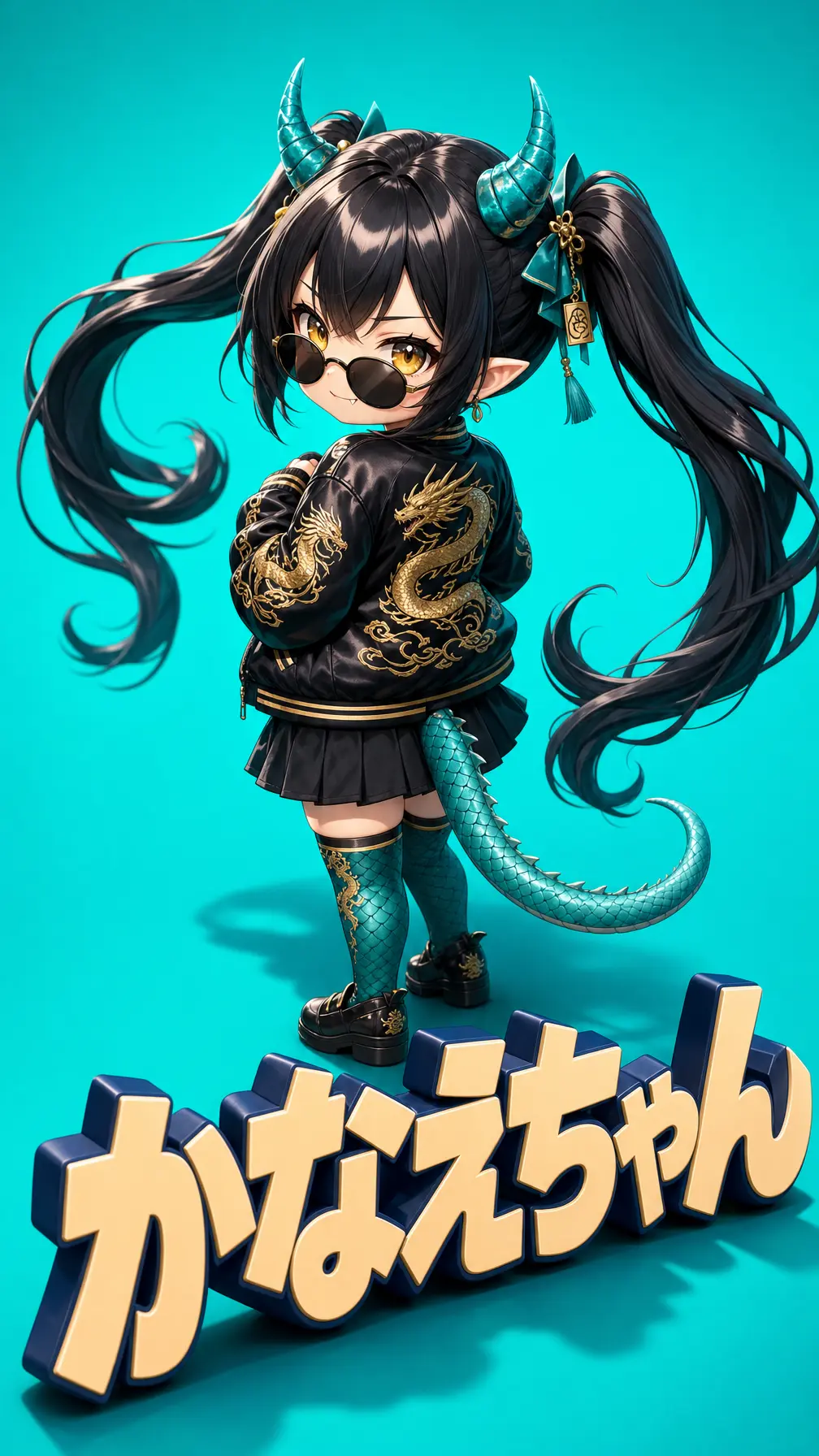 海报 恶魔少女Q版3D
