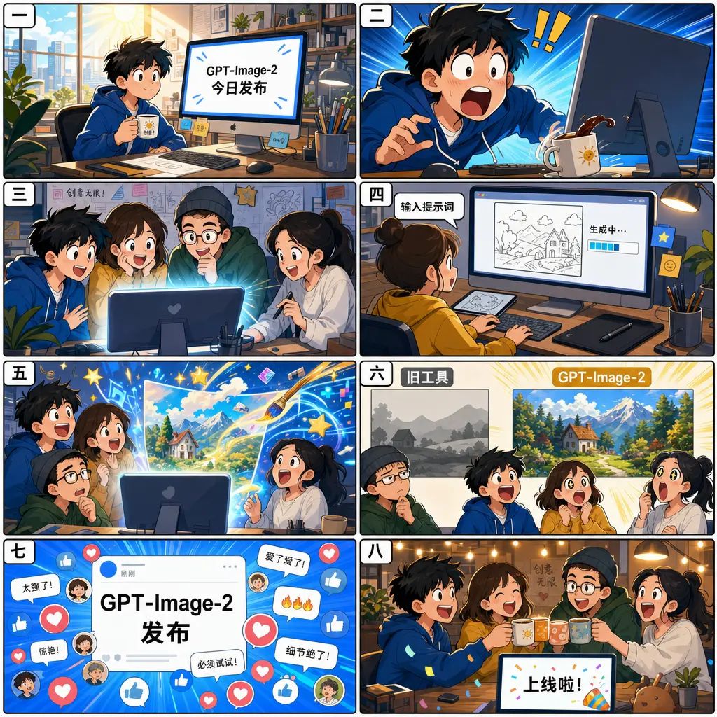 八格漫画 GPT-Image-2发布