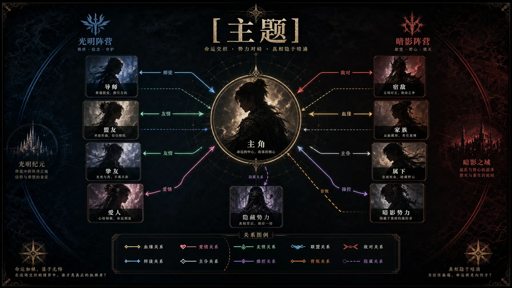 角色关系海报 信息可视化